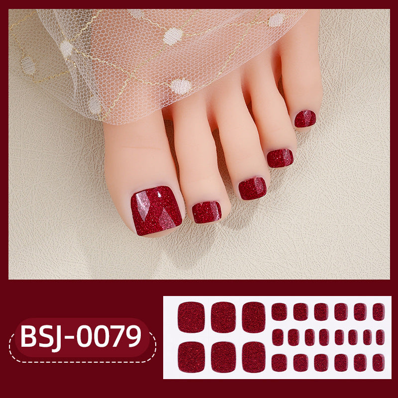 Foot Flash Pure Onion Jump Color Nail Stickers