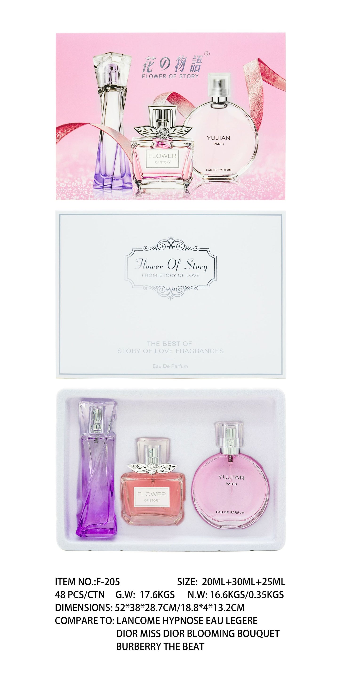 Coffret cadeau Bloom pour femme Parfums pour femme légers et frais longue durée