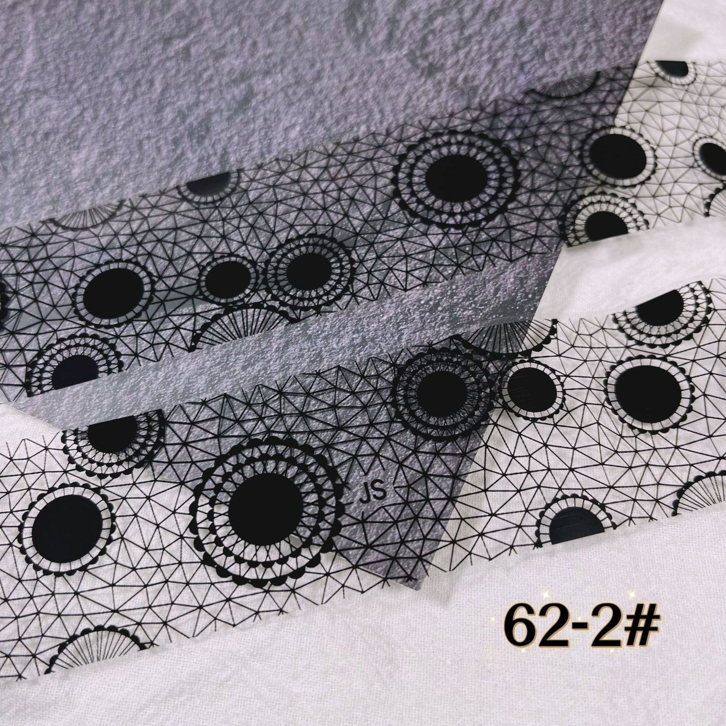 Beautiful Manicure Black White Lace Transfer Nail Stickers