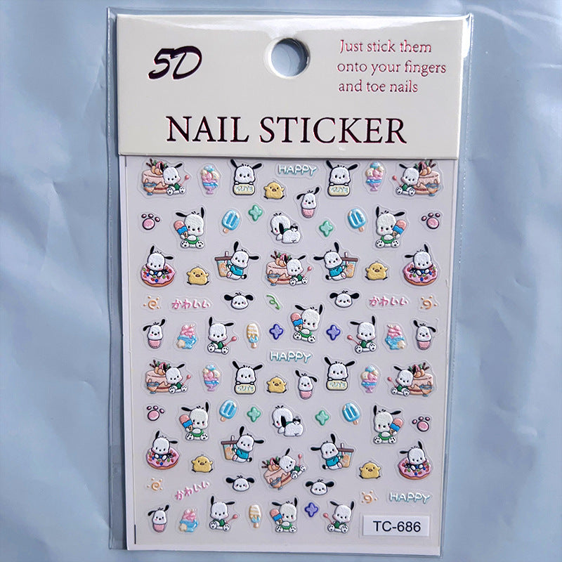 Relief Three-dimensional Cartoon Hand Account Goo Card Nail Tool Set