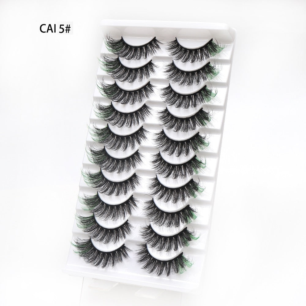 Pairs Of Colored Eyelashes Messy Thick False Lashes