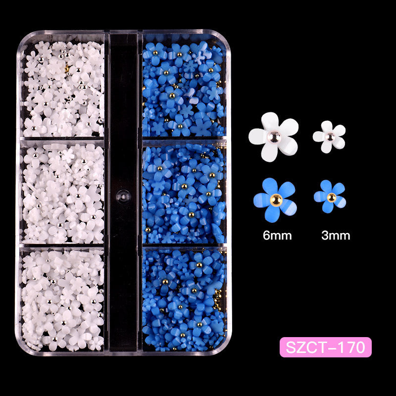 Ornament Cute Three-dimensional Small Flower Mixed Resin Nail Care Nail Art