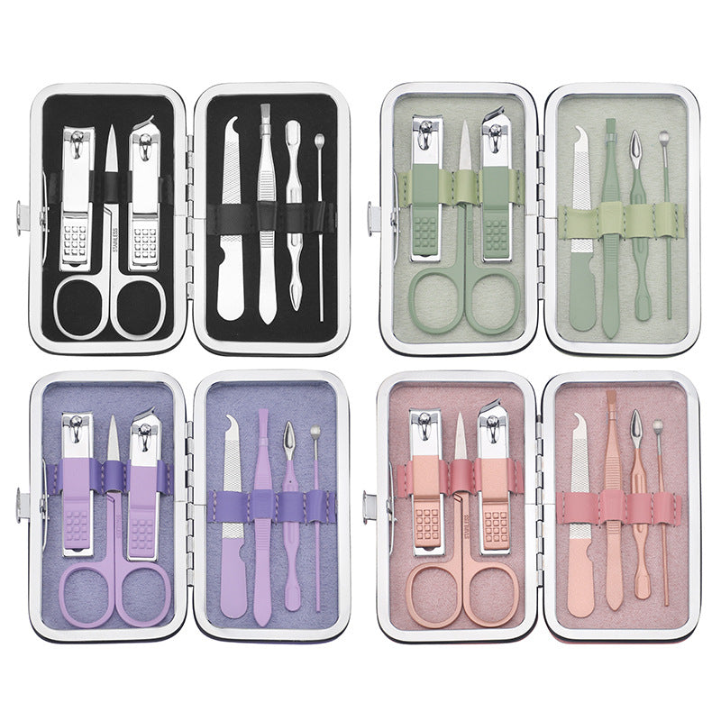 Pince à peinture en aérosol, sac en cuir, pince à sourcils, ensemble d'outils multifonctions pour les ongles