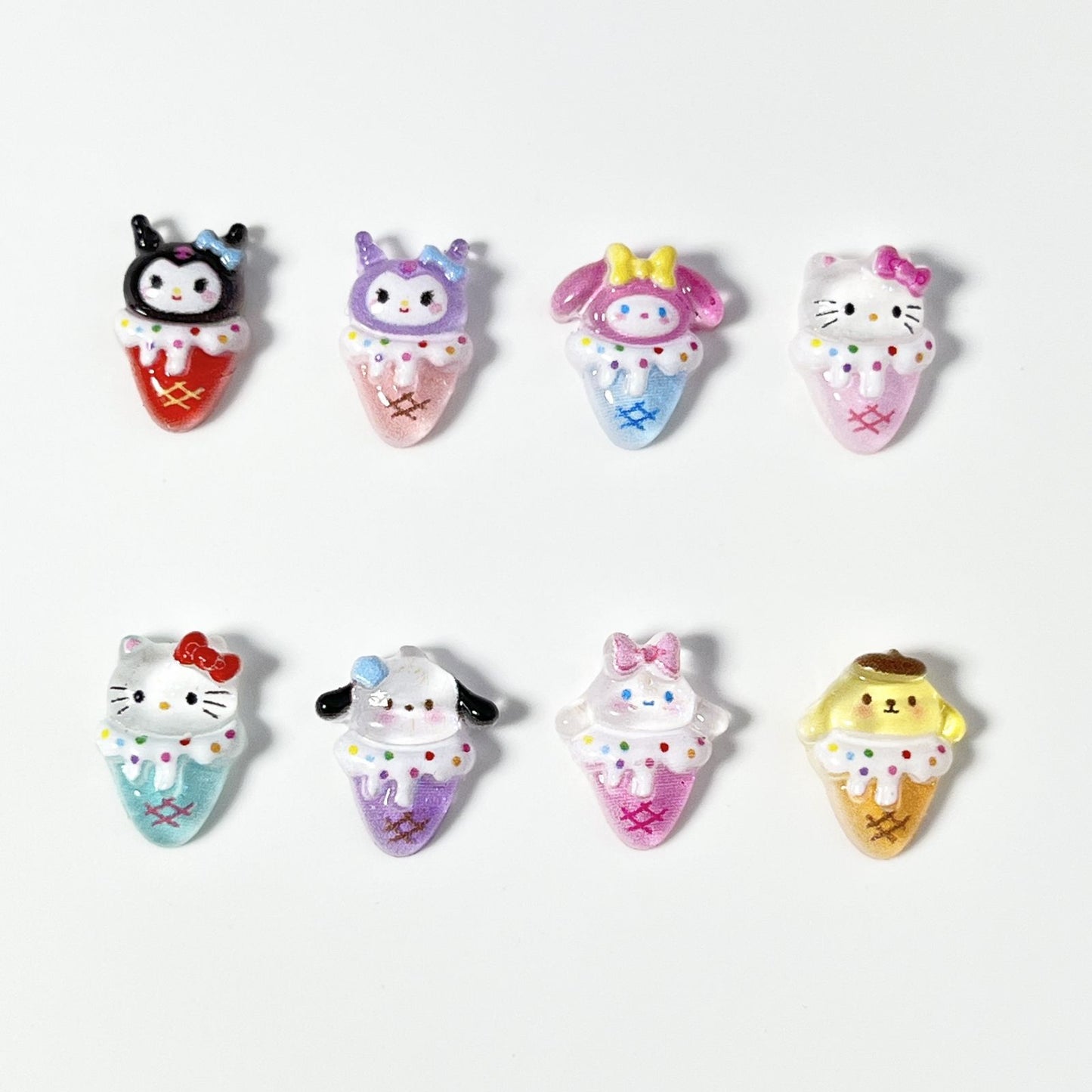 Ice Cream Cartoon Ornament Cute Cat Nail Care Nail Art