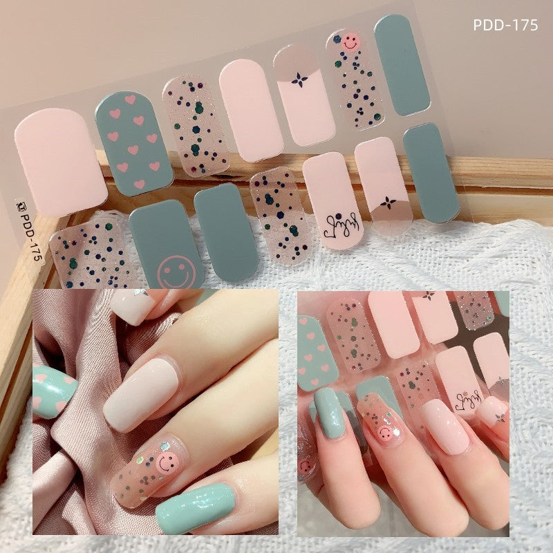 Love Waterproof Durable Applique Finished Patch Nail Art