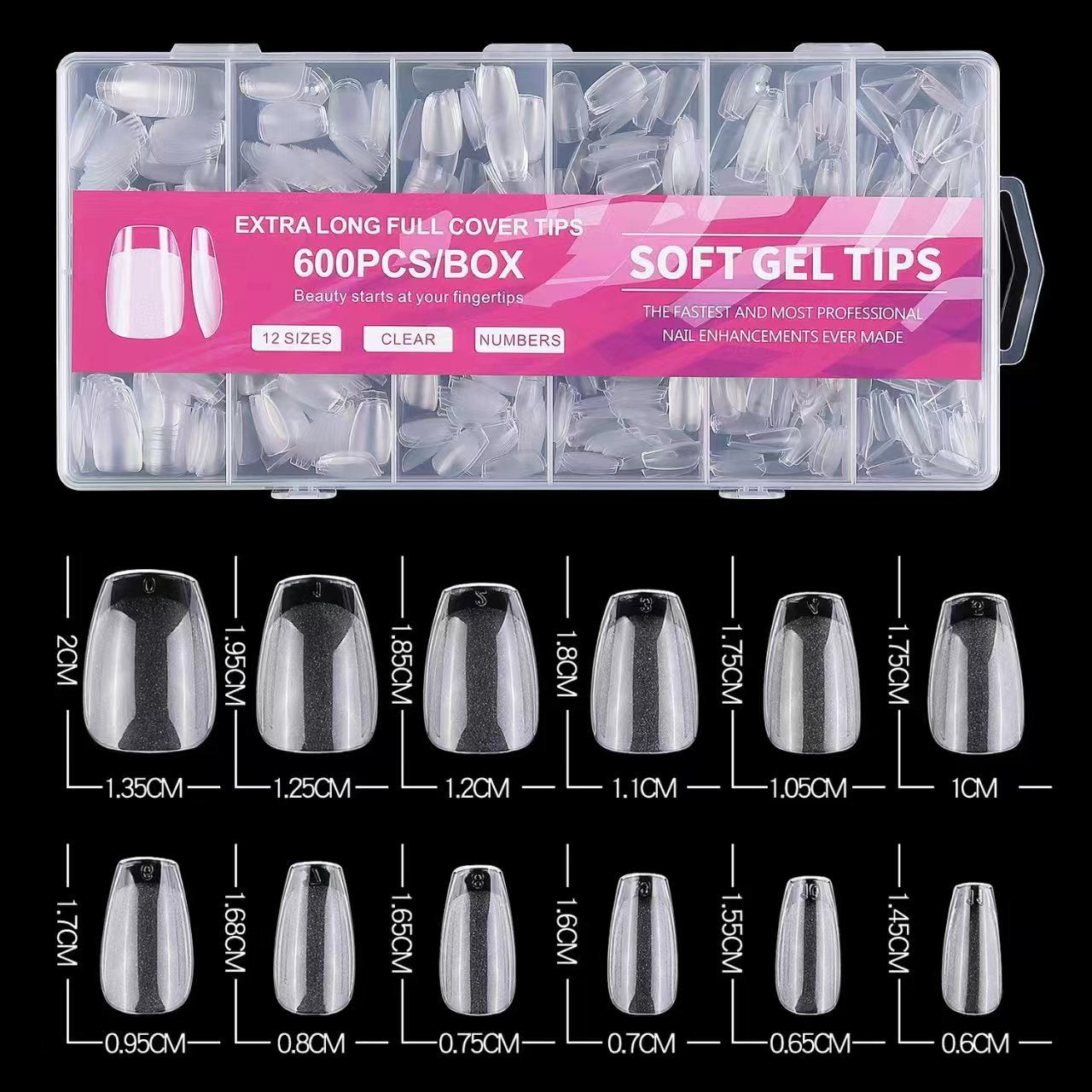 Meulage Mince Court Long Pièce Sans Trace Transparent Givré Nail Art