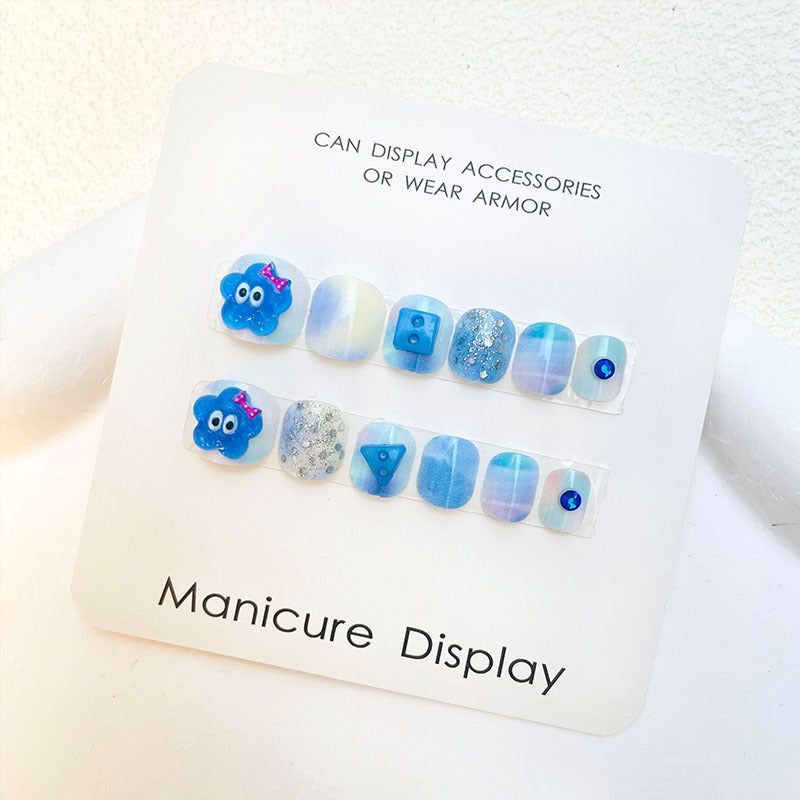 Autocollants pour ongles de petite taille en trois dimensions pour manucure de la série pour enfants