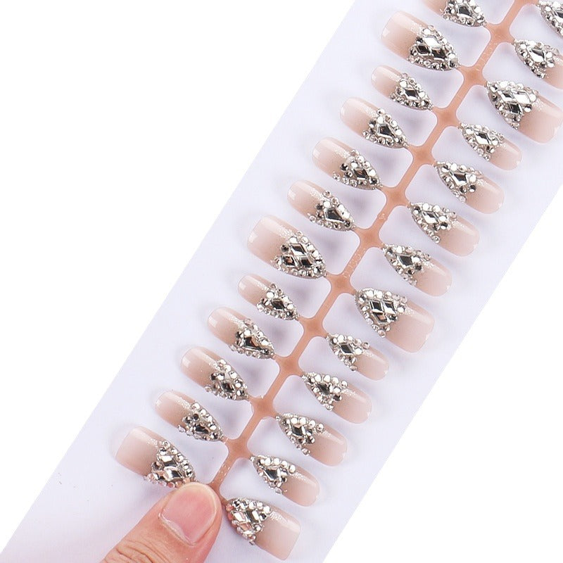 Handmade Wear Cat Rhinestone Flash Split Nail Stickers