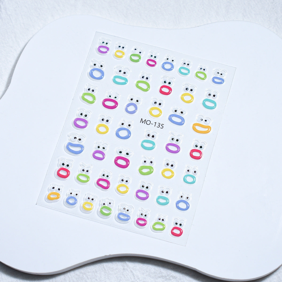 Monster Relief Cute Expression Jelly Big Nail Stickers