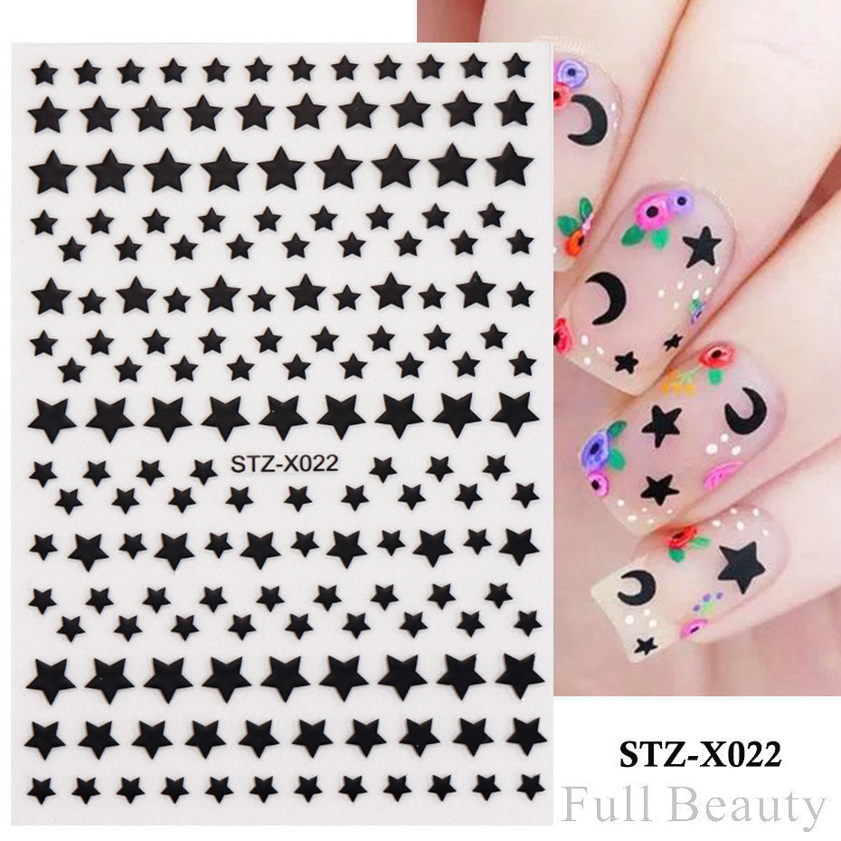 Gold Transparent Frosted Bottom Asterism Adhesive Nail Care Nail Art