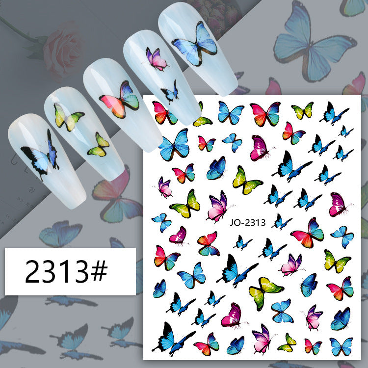 Butterfly Beauty Decals Colorful Small Decorative Nail Stickers