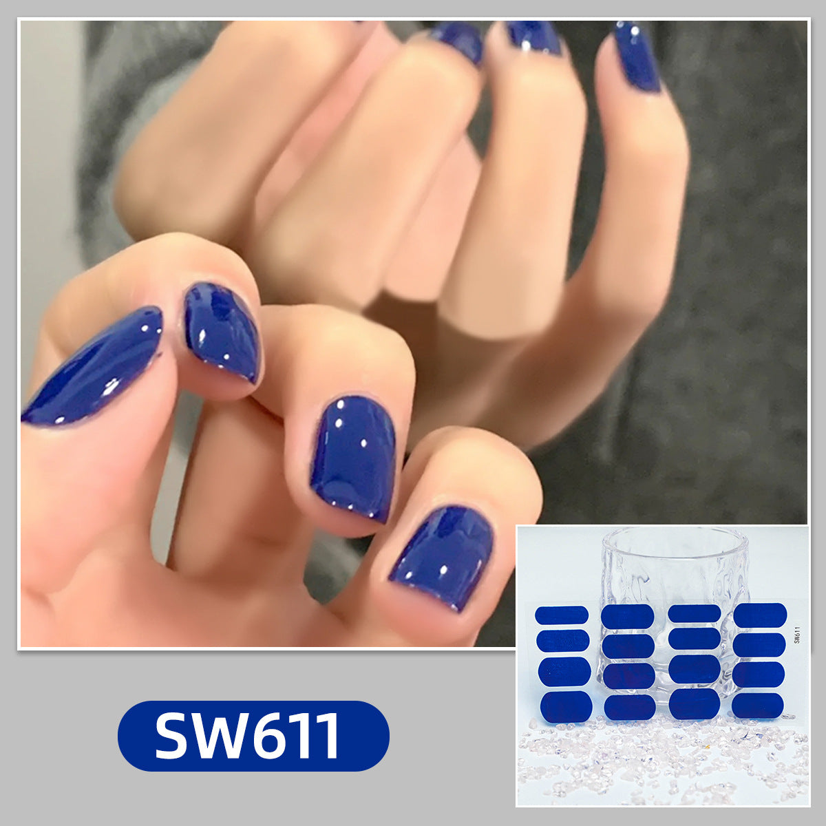 Simple Solid Color Collection Gentle Gradient Nail Stickers