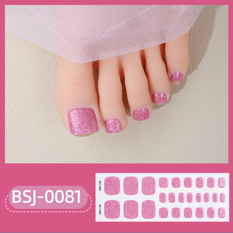 Foot Flash Pure Onion Jump Color Nail Stickers