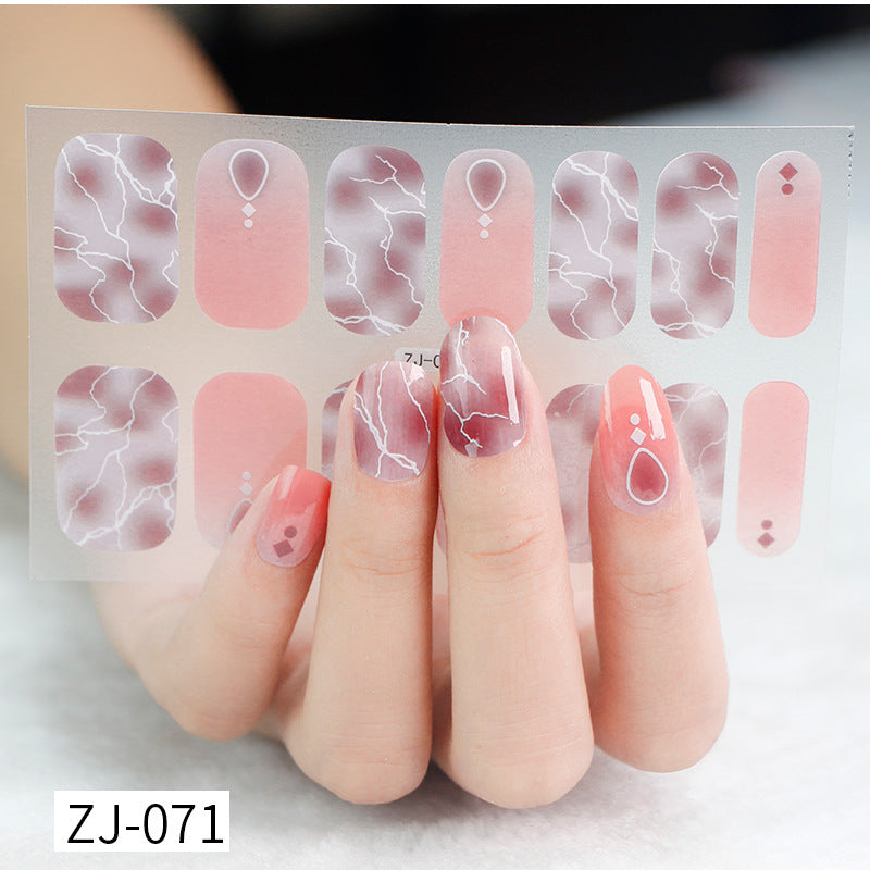 Gel Fresh Waterproof Durable Patch Removable Nail Stickers