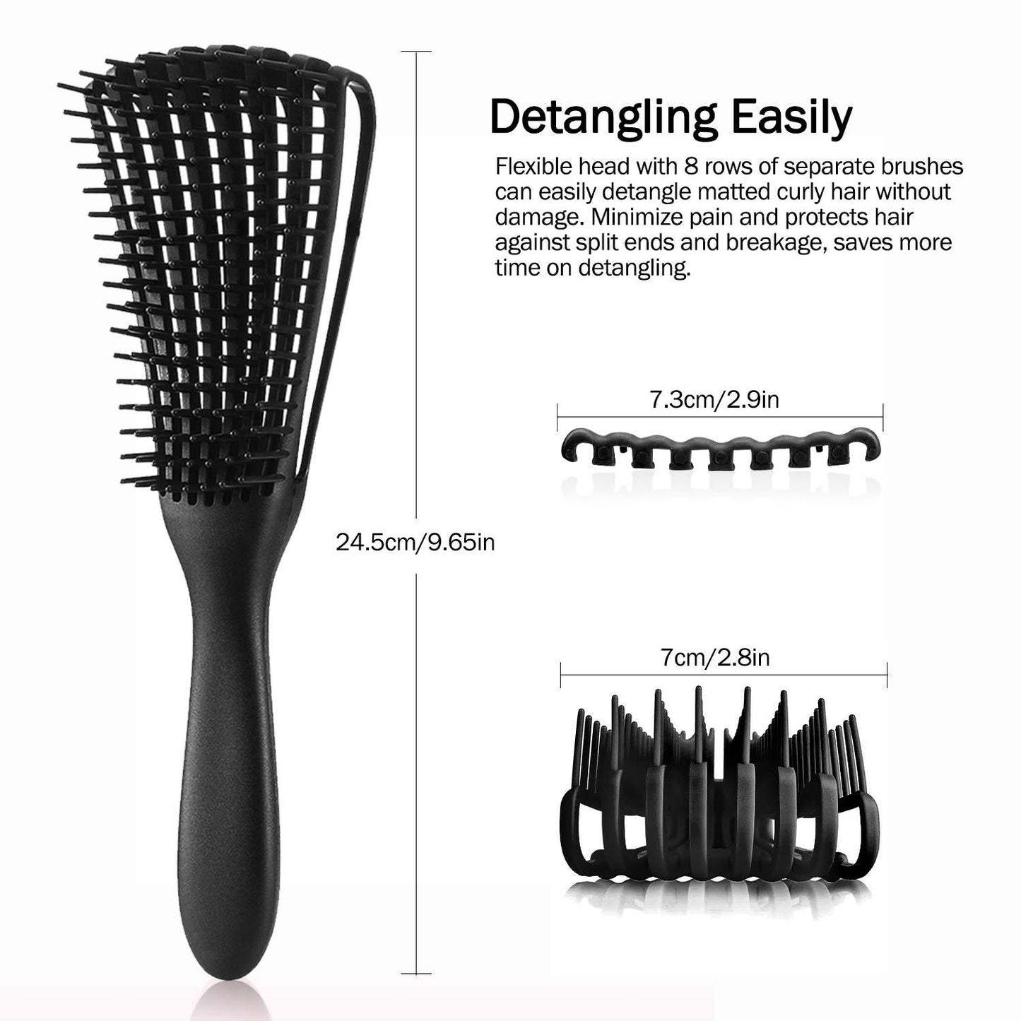 African Texture Curly Oil Wet Dry Hair Brushes & Combs