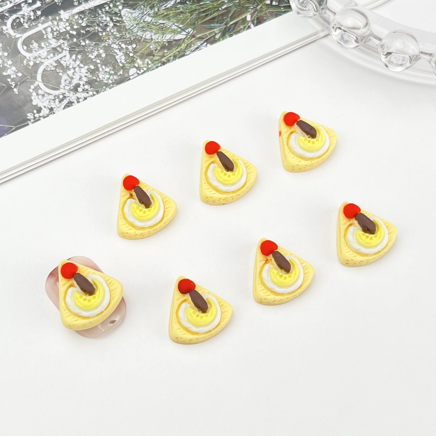 Candy Toy Cake Ornament Cute Three-dimensional Fruit Pizza Nail Care Nail Art