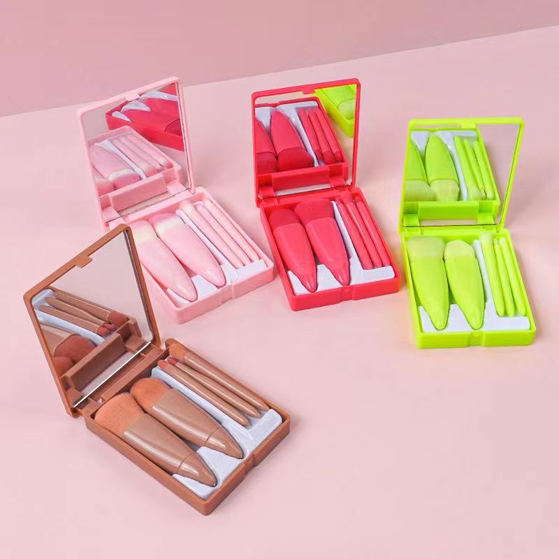 Suit Mirror Mini Travel Shadow Blooming Makeup Brushes Accessories