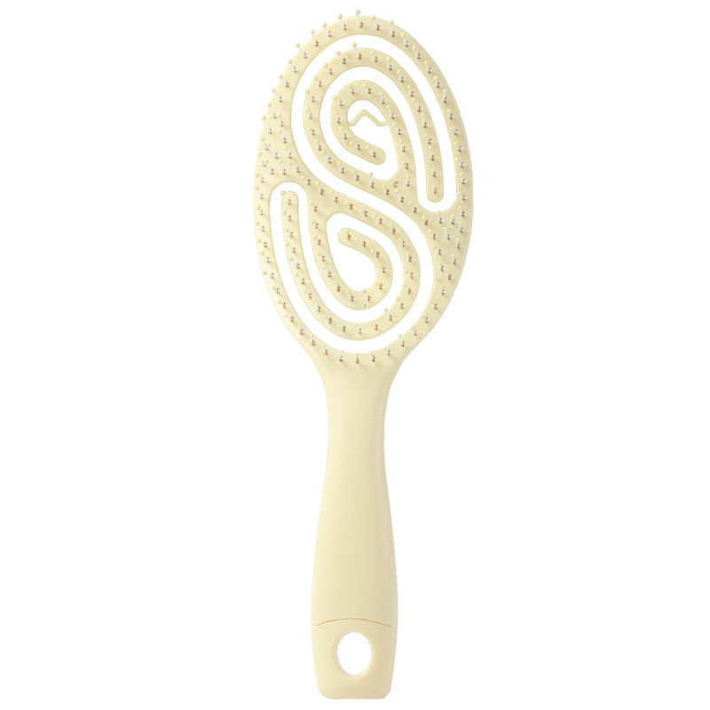 Brosses et peignes à cheveux bouclés longs à coussin d'air pour femmes en forme de macaron mignon