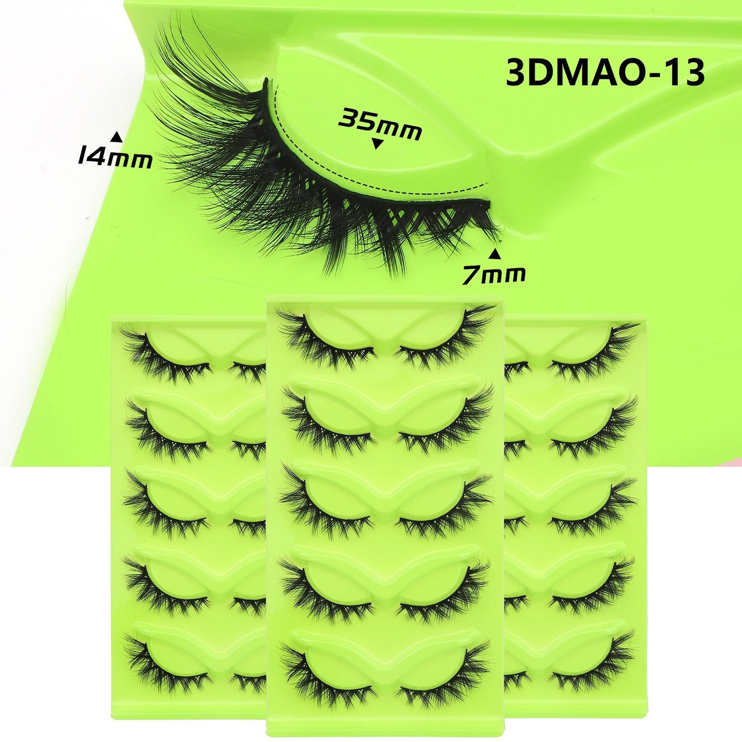 Natural Fox Series Oblique Flying One-piece Eyelashes False Lashes