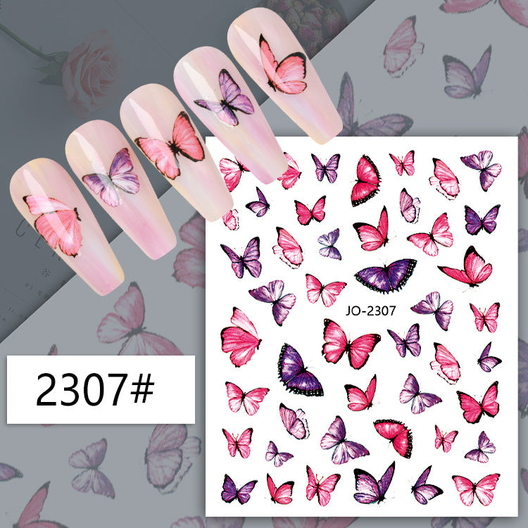 Butterfly Beauty Decals Colorful Small Decorative Nail Stickers