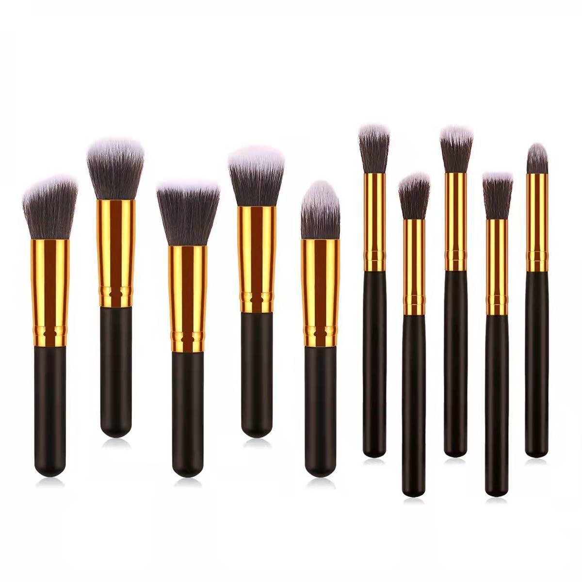 Five Big Small Platinum Black Gold Sier Pink Makeup Brushes Accessories