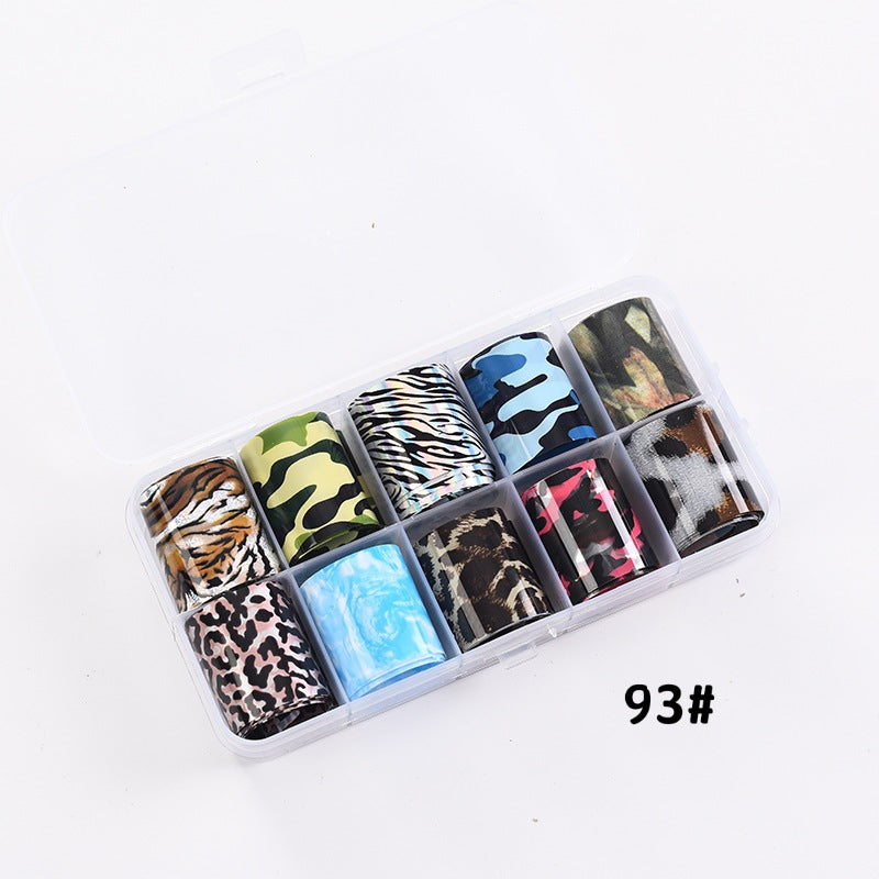 Suit Plaid Snake Leopard Flower Fluorescent Nail Stickers