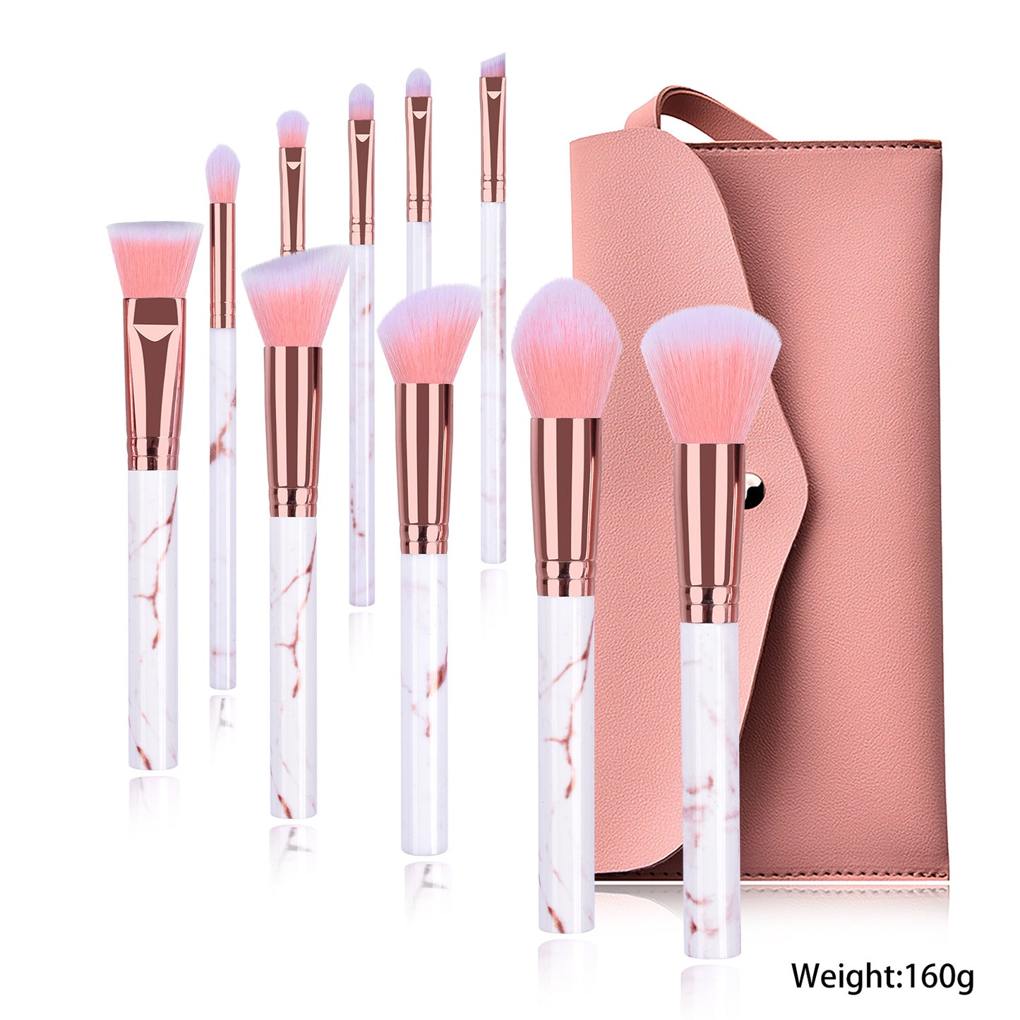 Clearance Brush Pink Suit Marble Beginner Makeup Brushes Accessories