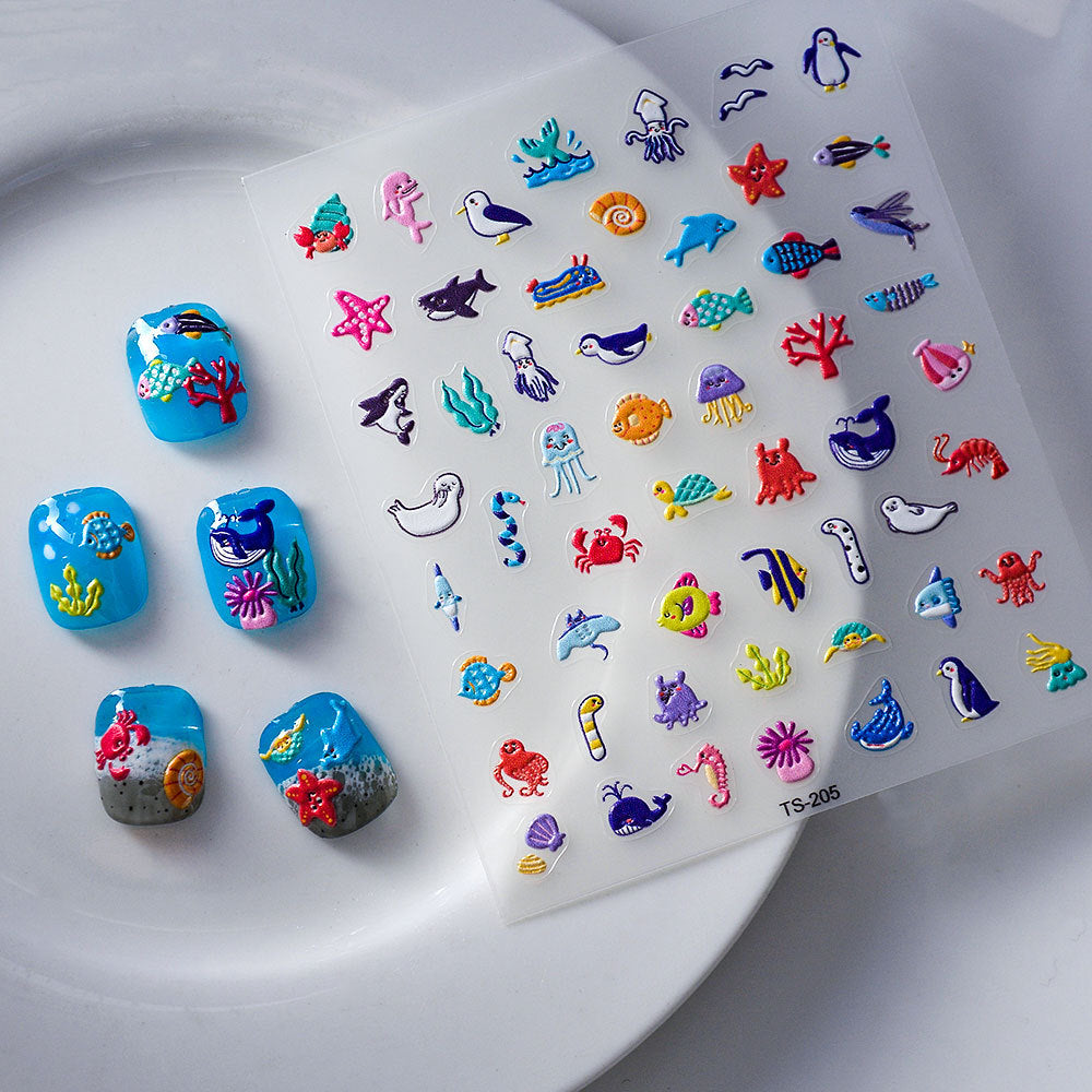 Lucky Koi Cute Fish Soft Relief Nail Stickers