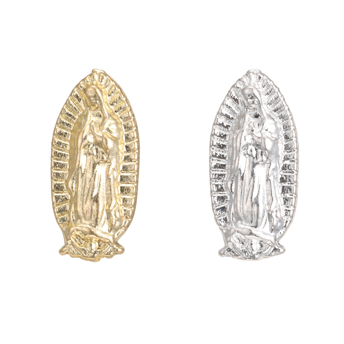 Ornament Virgin Buddha Statue Metal Alloy Light Nail Care Nail Art