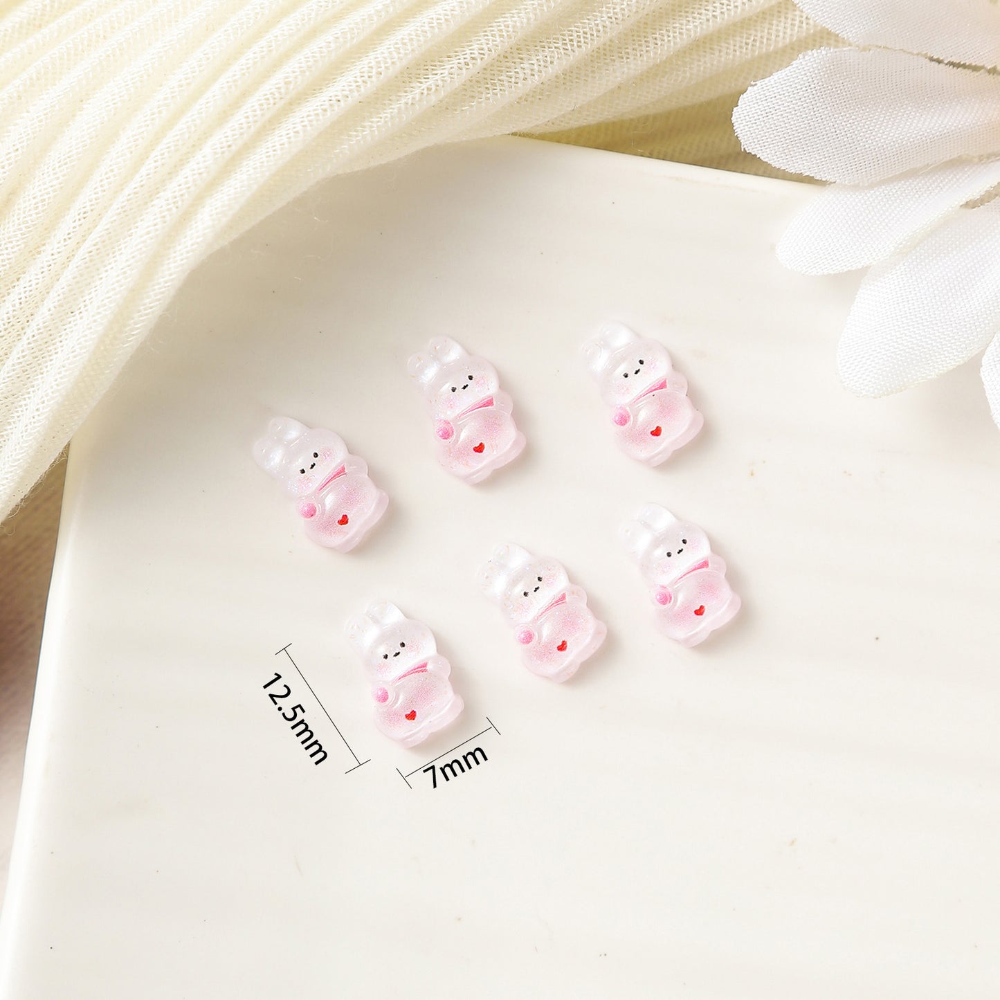 Cartoon Ornament Luminous Strawberry Bear Pooh Nail Care Nail Art