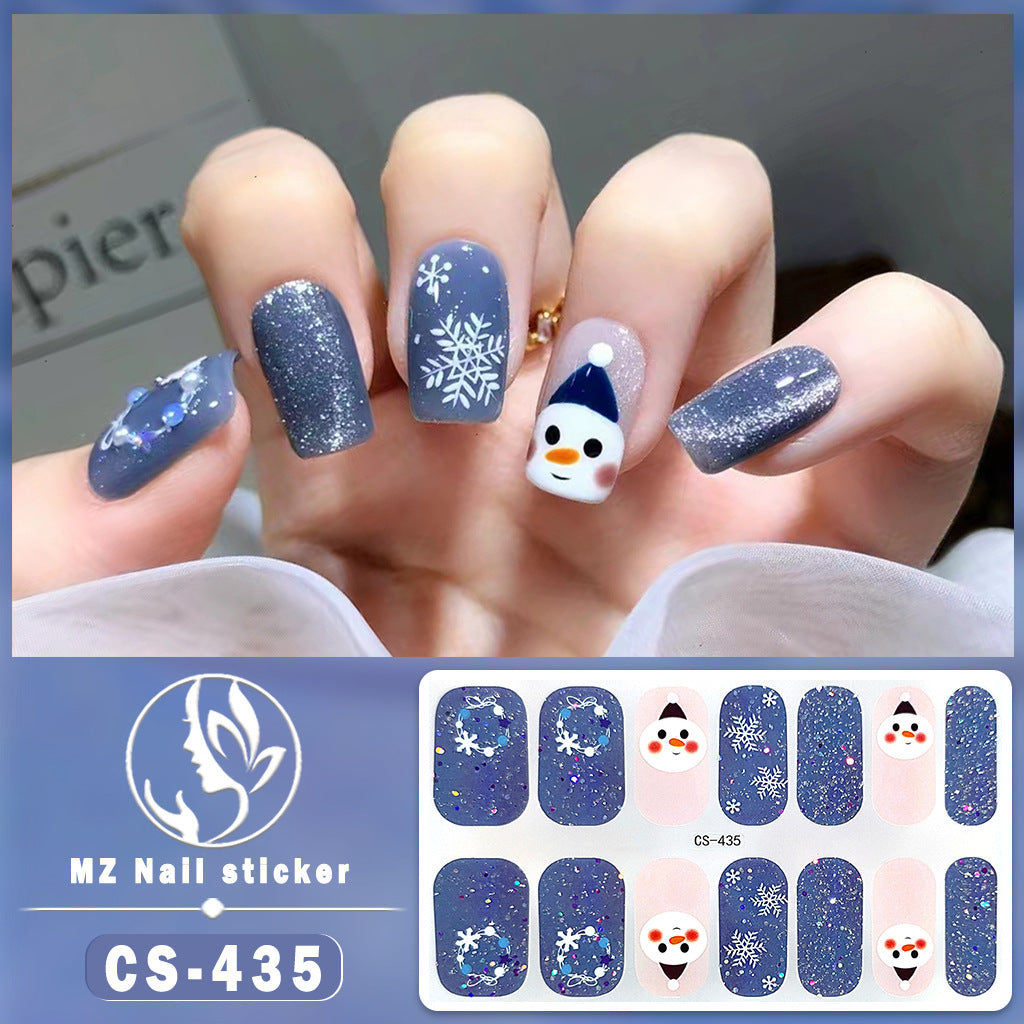 Beauty Full Cute Tree Santa Claus Nail Stickers