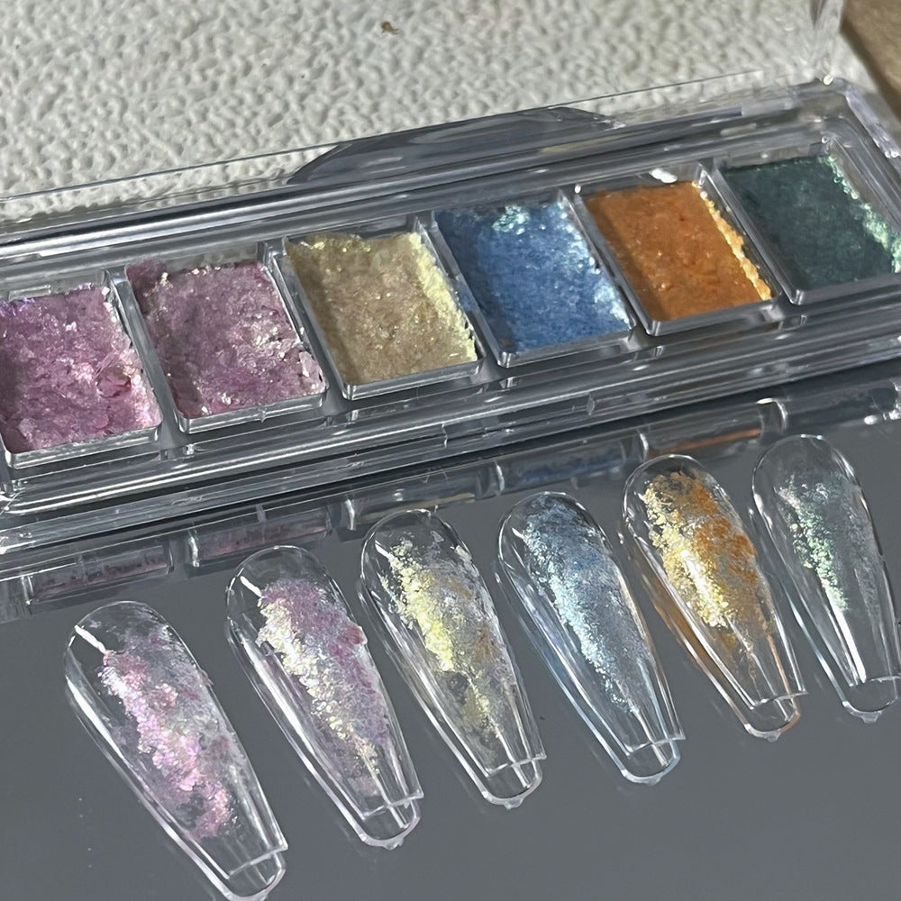 Cloth Spirit Mud Flash Painting Color Plate Glitter Nail Care Nail Art