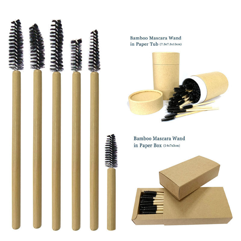 Disposable Bamboo Handle Mascara Brush Grafting Makeup Brushes Accessories