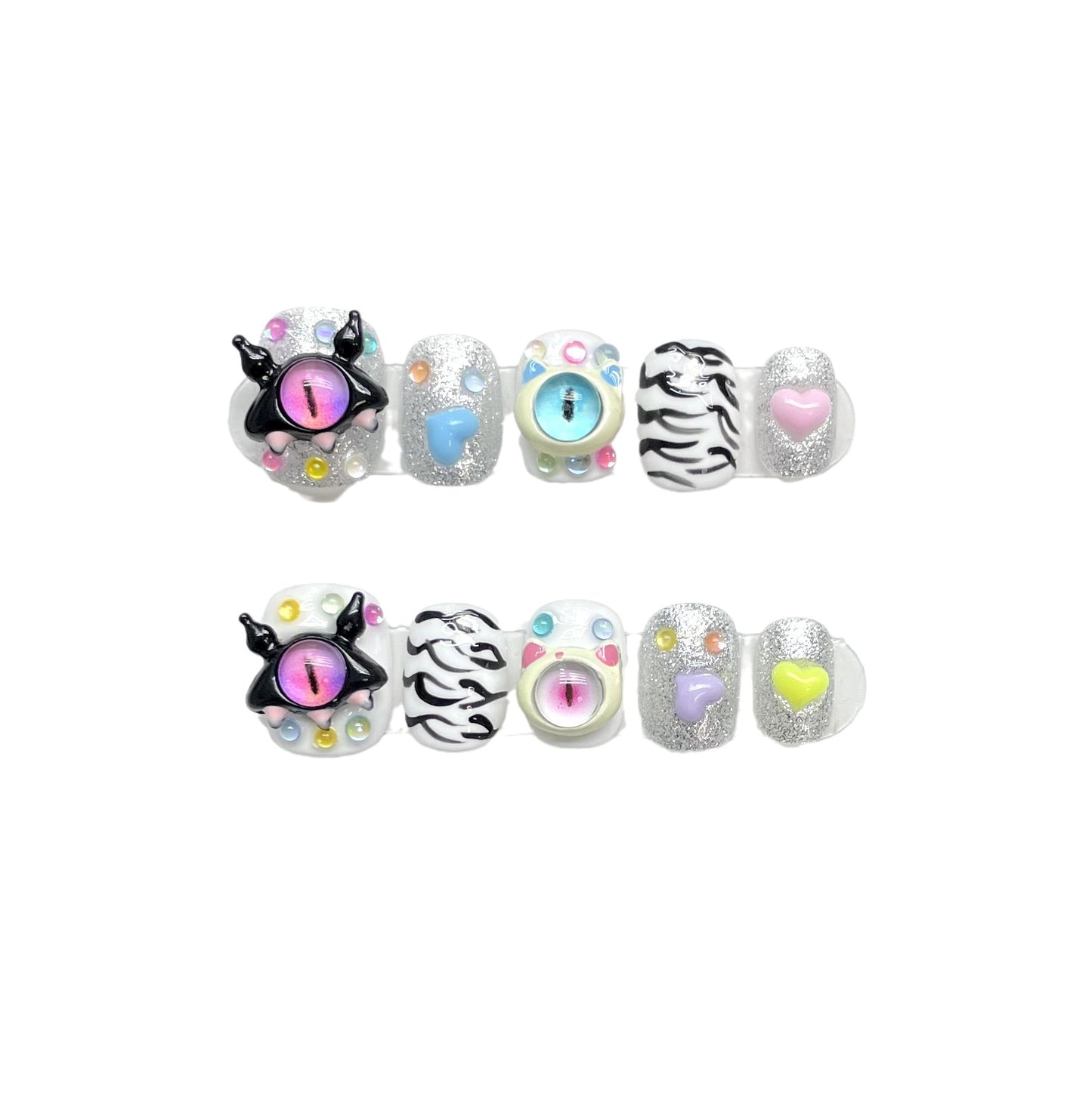 Monster Devil Short Cute Devil's Cartoon Wear Sweet Nail Stickers