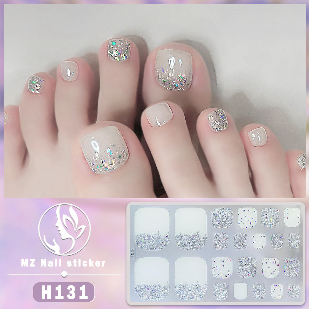 Feet Paper Imitation Diamond Waterproof Durable Nail Stickers