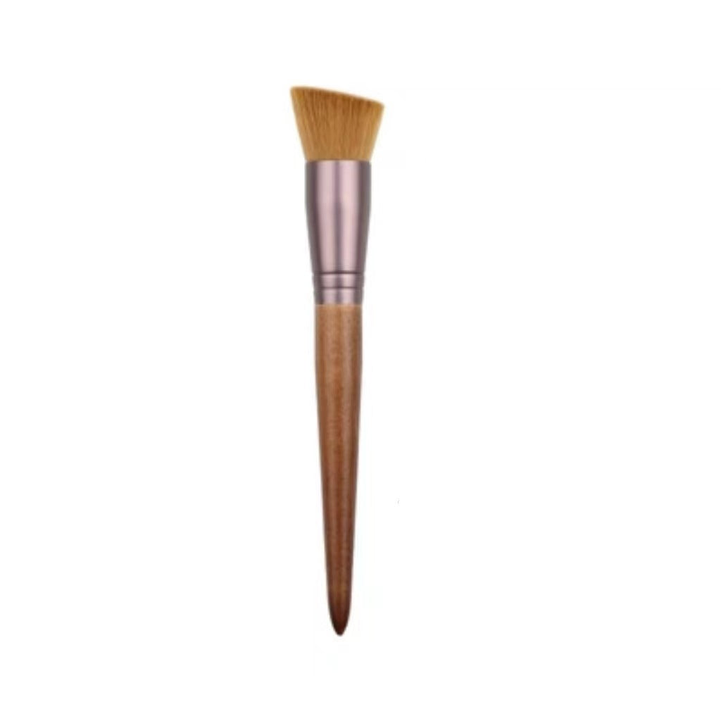 Log Beech Handle Animal Brush Wool Powder Blush Makeup Brushes Accessories