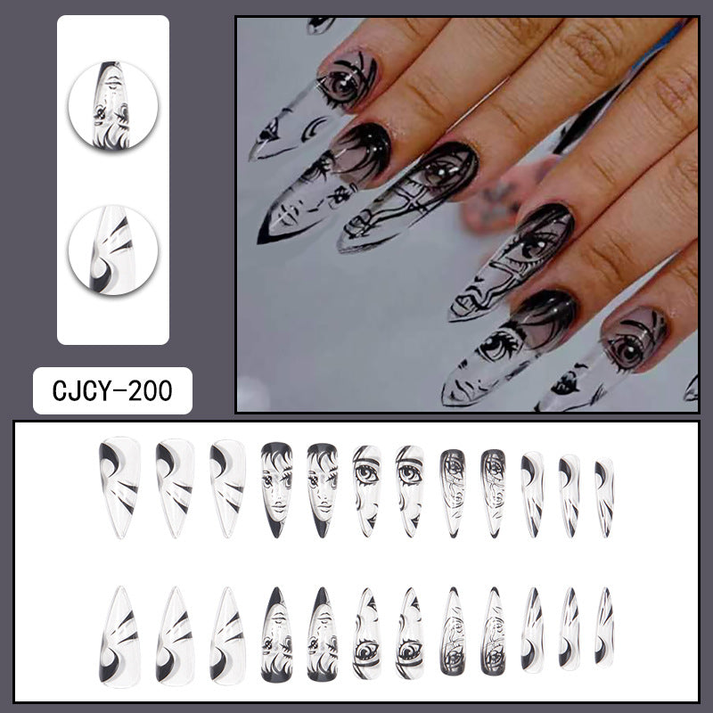 Style de pointe longue Porter des pointes chaudes Nail Art