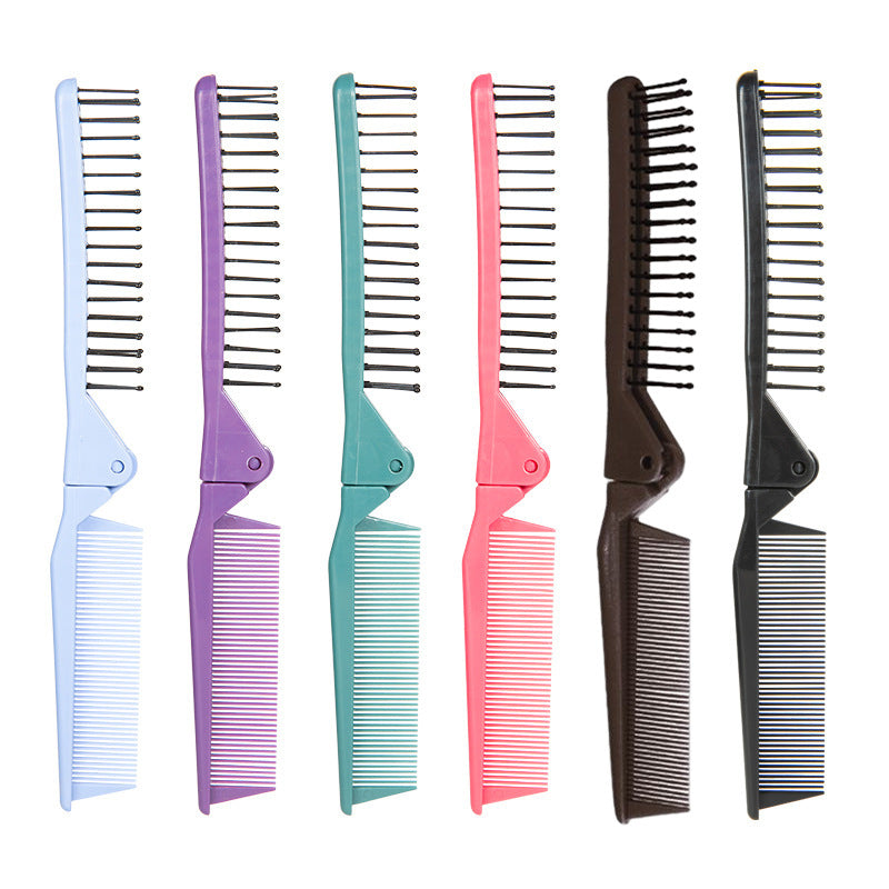 Brosses et peignes de coiffure pliables portables à double usage pour voyage