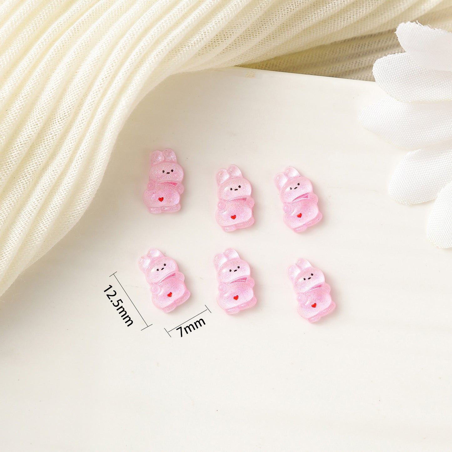 Cartoon Ornament Luminous Strawberry Bear Pooh Nail Care Nail Art