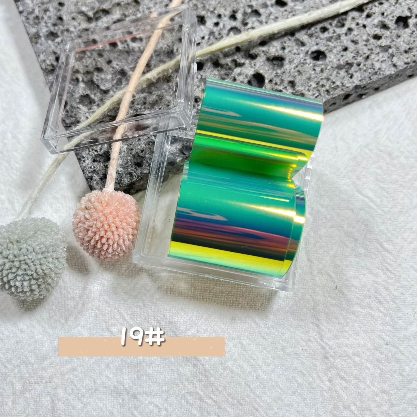 Recommended Ice Cube Aurora Glass Paper Magic Color Candy Nail Stickers