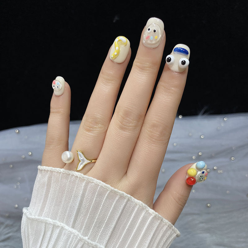 Handmade Wear Small Eyes Funny Personality Nail Stickers