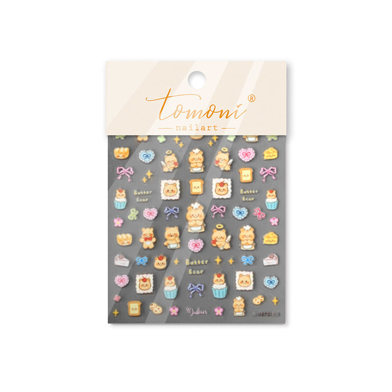 Elegant Thin Tough Cute Rabbit Garden Nail Stickers