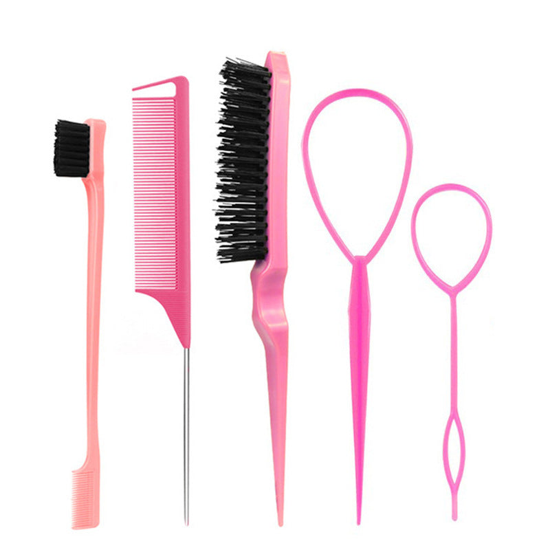 Highlight Tail Double-headed Eyebrow Brush Steel Needle Puller Pin Hair Brushes & Combs