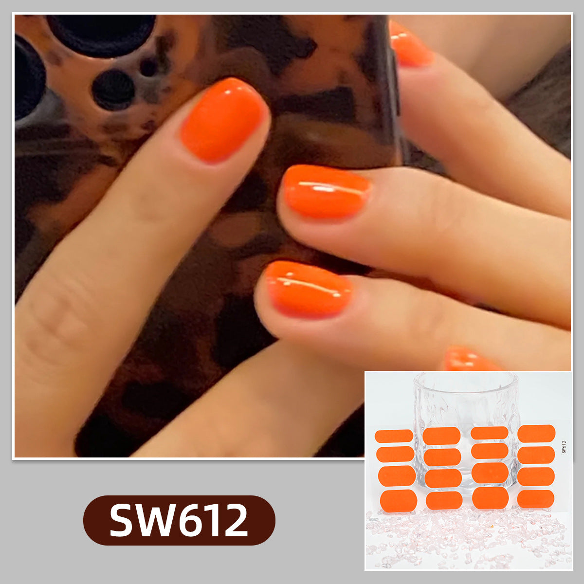 Simple Solid Color Collection Gentle Gradient Nail Stickers