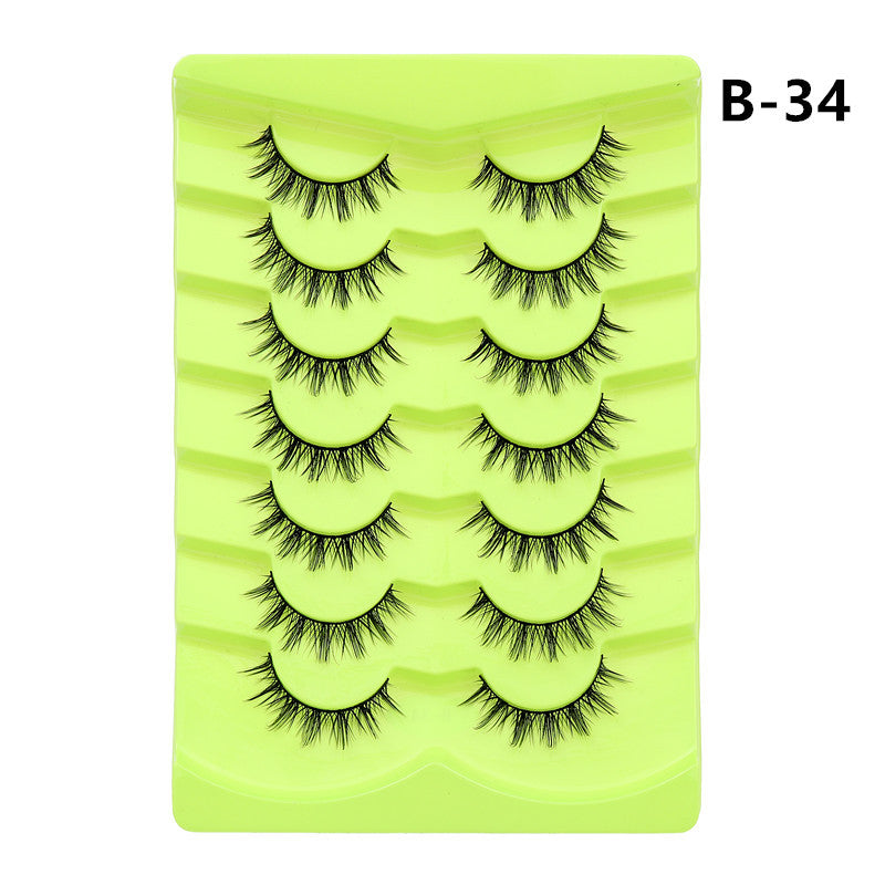 Double Pairs Of Eyelashes Whole Piece False Lashes