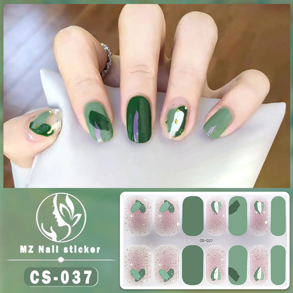 Applique Full Paste Blooming Contrast Color Nail Stickers