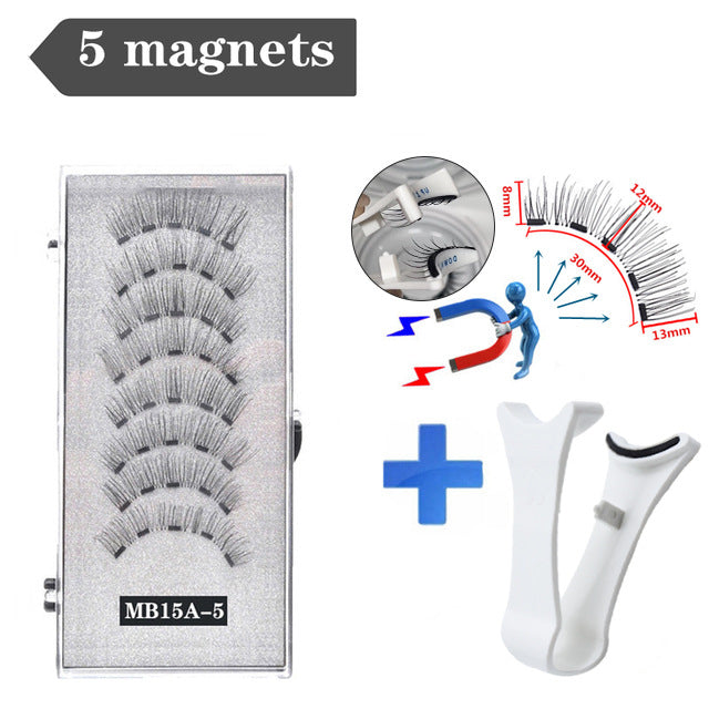 Série de faux cils magnétiques à recourbement naturel