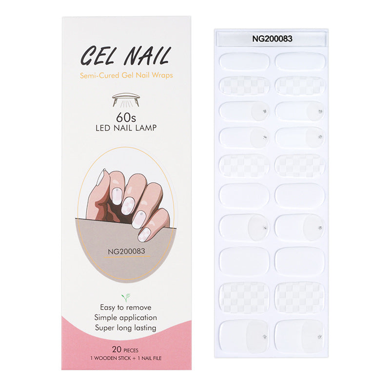 Gel Finger Therapy Light Uv Half Nail Stickers