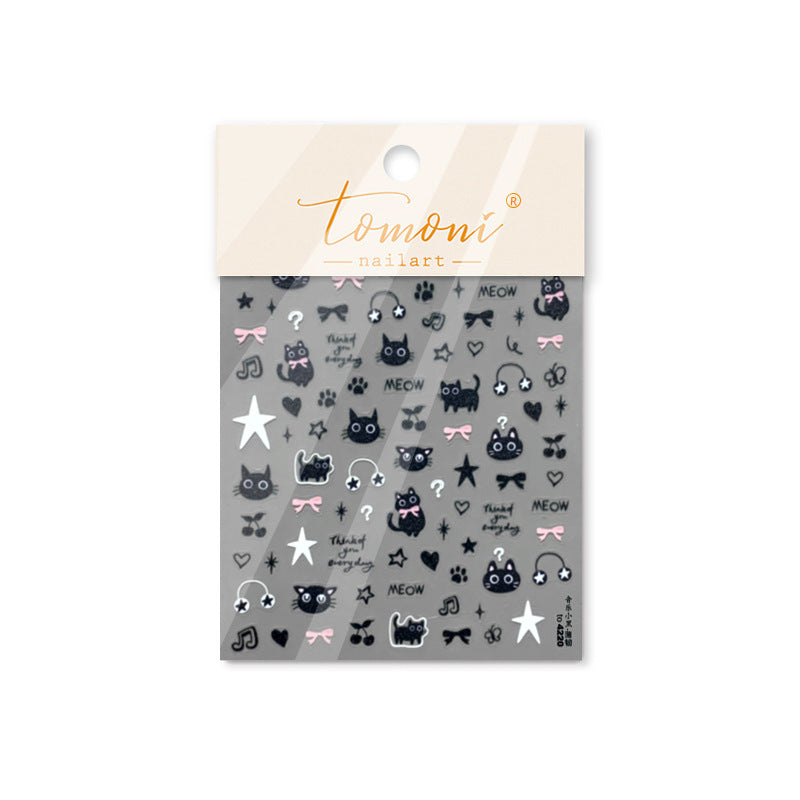 Thin Tough Cute Phone Case Changeable Nail Stickers