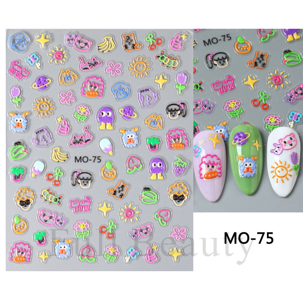 Pink Butterfly Elegant Dream Big Bowknot Nail Stickers